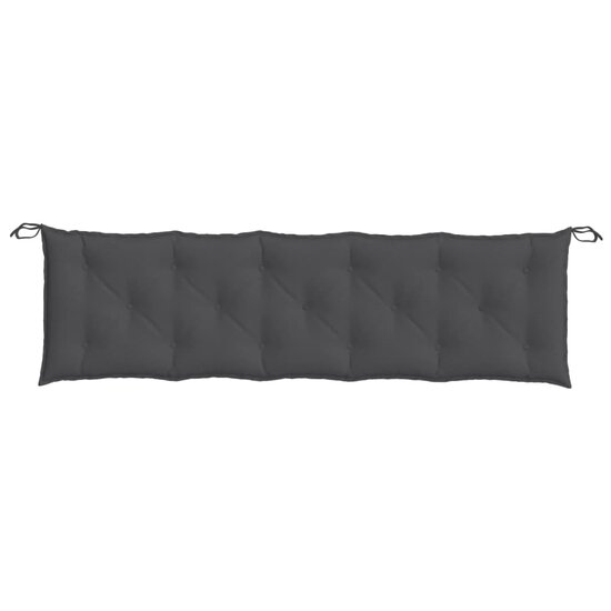 Tuinbankkussens 2 St Stof Gem&ecirc;leerd Antracietkleur 180 x 50 x 7 cm antraciet mix