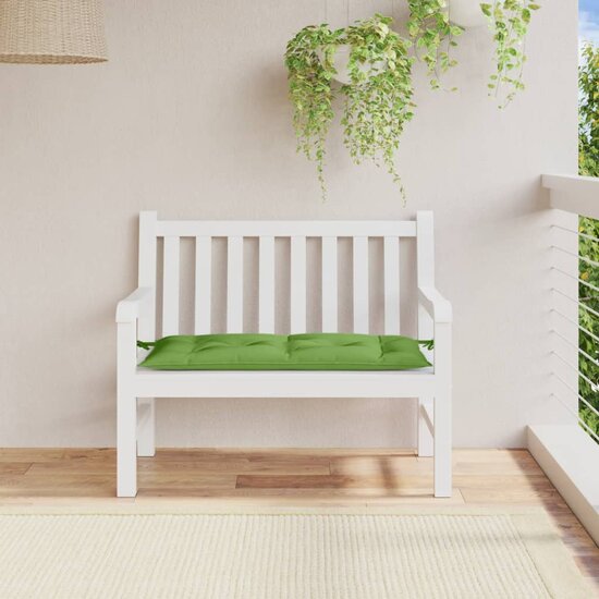 Tuinbankkussen Stof Gem&ecirc;leerd Groen 100 x 50 x 7 cm groen mix