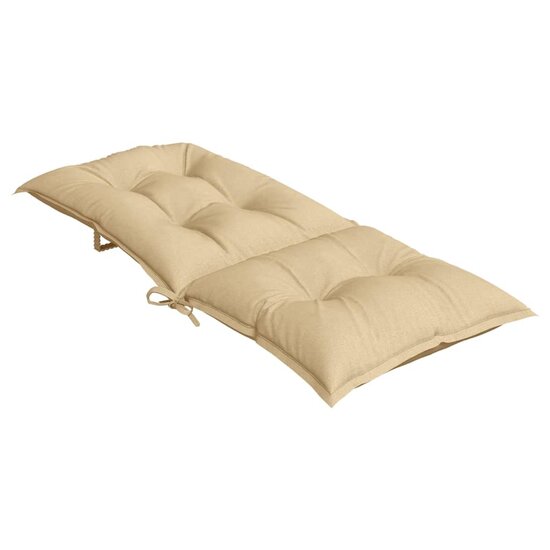 Stoelkussens Hoge Rug Stof Gem&ecirc;leerd Beige 4 120 x 50 x 7 cm beige mix