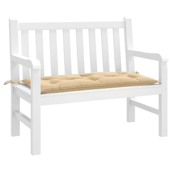 Tuinbankkussen Stof Gem&ecirc;leerd Beige 100 x 50 x 7 cm beige mix
