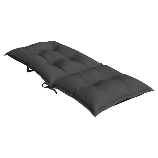 Stoelkussens Hoge Rug Stof Gem&ecirc;leerd Antraciet 4 120 x 50 x 7 cm antraciet mix