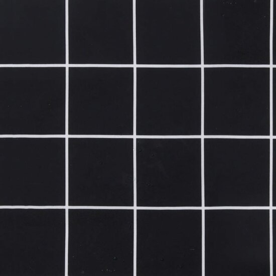 Stoelkussens 2 st hoge rug ruitpatroon stof zwart