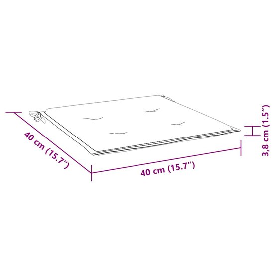Stoelkussens Bladpatroon 40X40X3 Cm Stof Bladontwerp 40 x 40 x 4 cm
