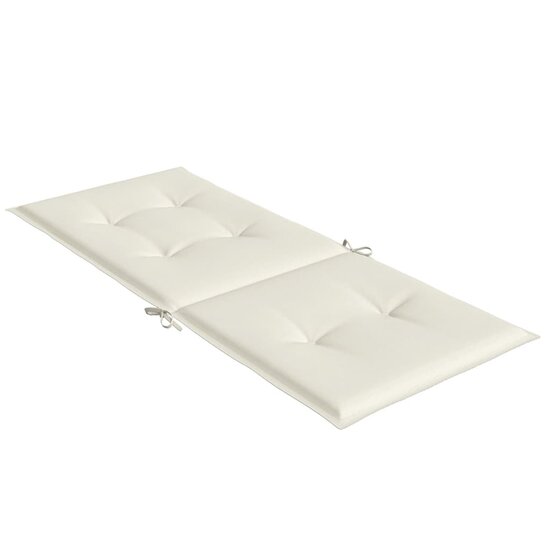 Stoelkussens Hoge Rug Stof Gem&ecirc;leerd Cr&egrave;me 2 120 x 50 x 4 cm cr&egrave;me mix