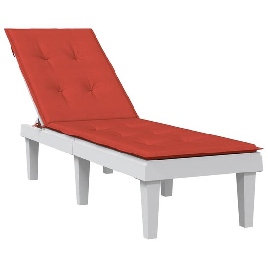 Terrasstoelkussen (75+105)X50X3 Cm Stof Gem&ecirc;leerd Rood rood mix