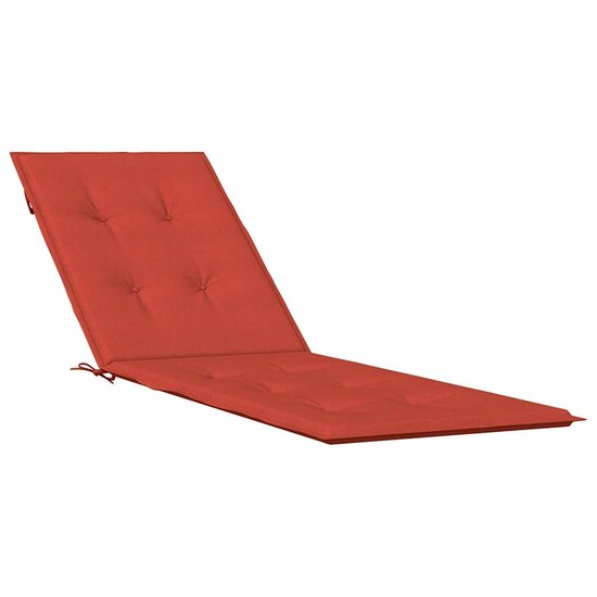 Terrasstoelkussen (75+105)X50X3 Cm Stof Gem&ecirc;leerd Rood rood mix