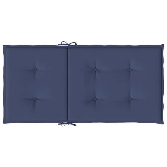 Stoelkussens Lage Rug Stof 6 100 x 50 x 4 cm Marineblauw