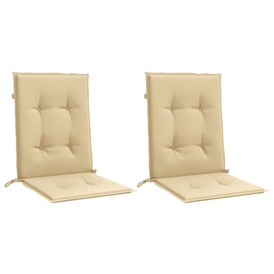 Stoelkussens Lage Rug Stof Gem&ecirc;leerd Beige 2 100 x 50 x 4 cm beige mix
