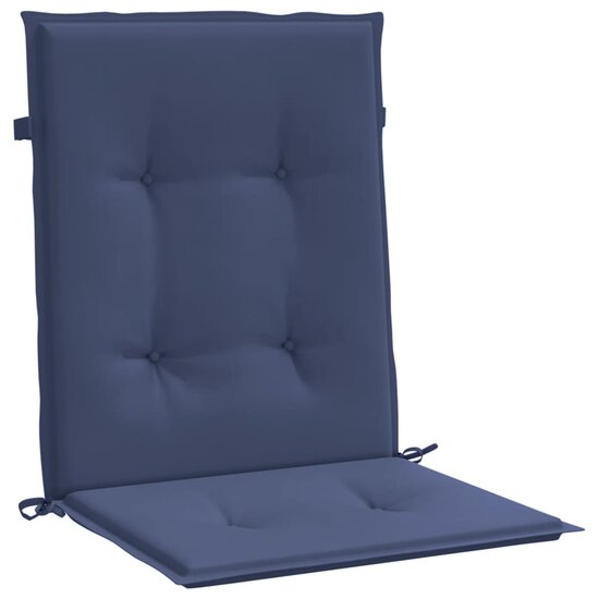 Stoelkussens Lage Rug Stof 2 100 x 50 x 4 cm Marineblauw