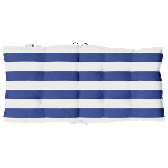 Stoelkussens Lage Rug Get Oxford Stof Wit En 4 blauw en witte streep