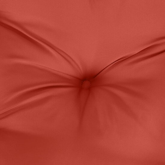 Stoelkussens 2 st hoge rug 120x50x7 cm stof gem&ecirc;leerd rood