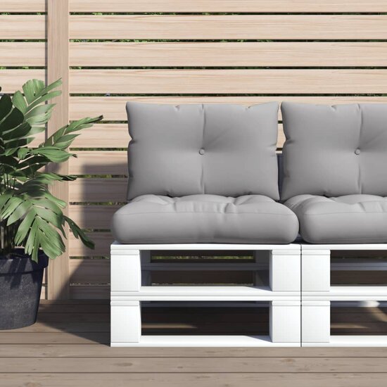 Palletkussens Stof 2 Grijs