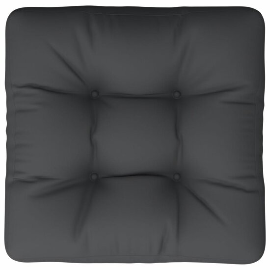 Palletkussen Stof Zwart 60 x 60 x 12 cm