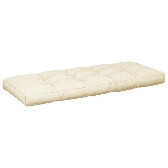 Palletkussens 2 St Stof Kleurig Cr&egrave;me