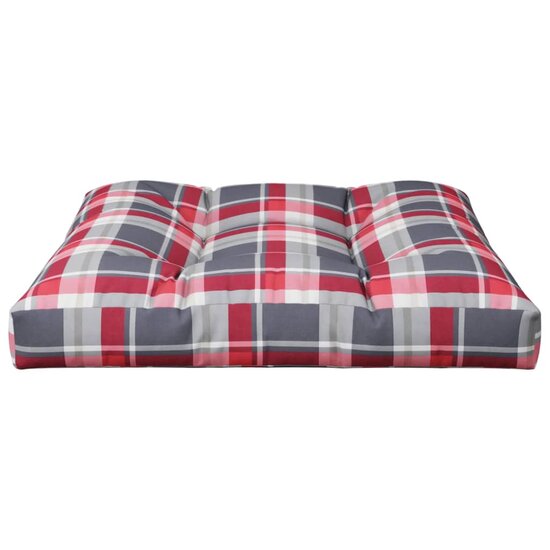 Palletkussen Stof Ruitpatroon Rood Rood Ruitpatroon 70 x 70 x 12 cm