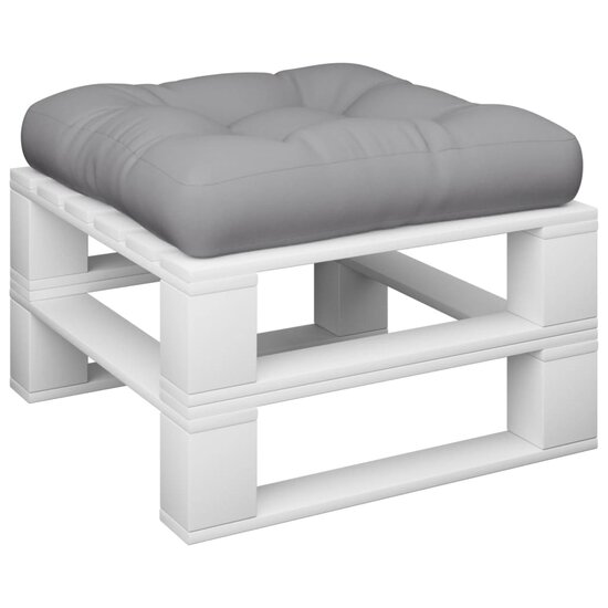 Palletkussen 50x50x12 cm stof grijs