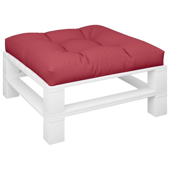 Palletkussen 80x80x12 cm stof wijnrood