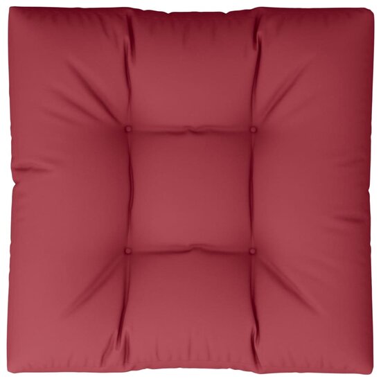 Palletkussen 80x80x12 cm stof wijnrood