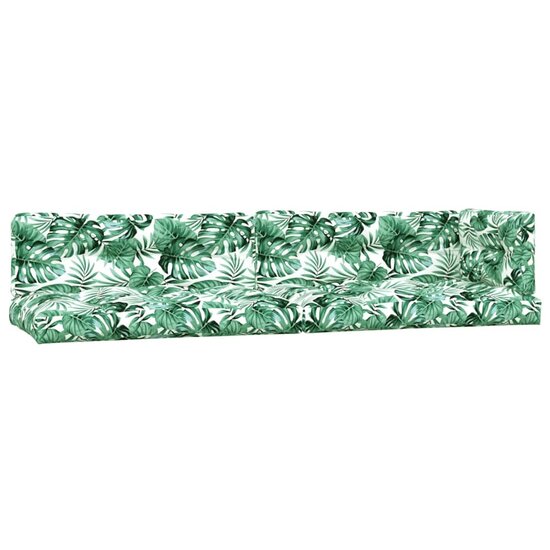 Palletkussens 5 st stof bladpatroon