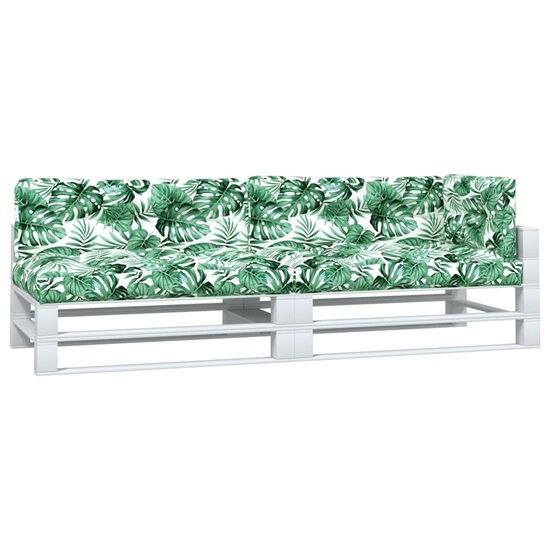 Palletkussens 5 st stof bladpatroon