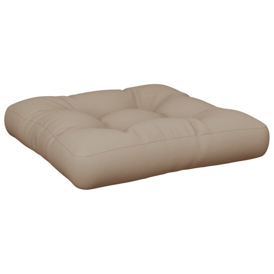 Palletkussen 58x58x10 cm stof taupe