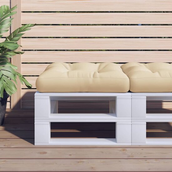 Palletkussen 58x58x10 cm stof beige