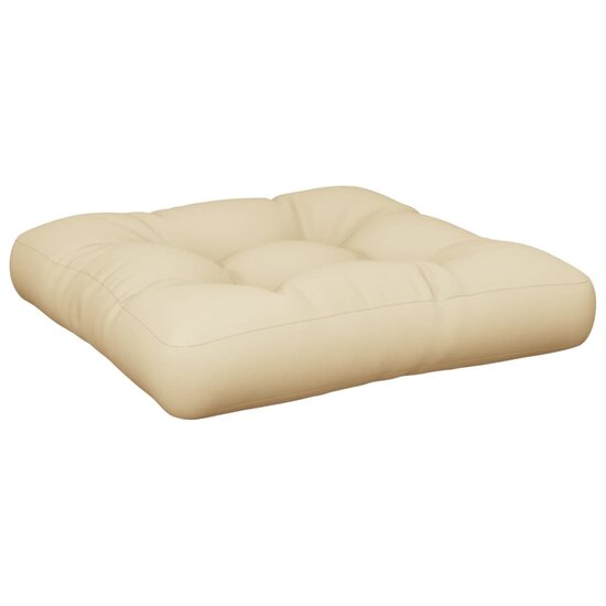 Palletkussen 58x58x10 cm stof beige