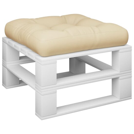 Palletkussen 58x58x10 cm stof beige