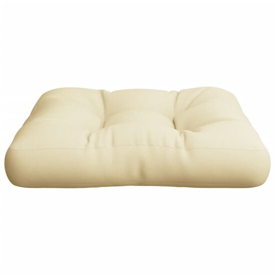 Palletkussen 58x58x10 cm stof cr&egrave;mekleurig