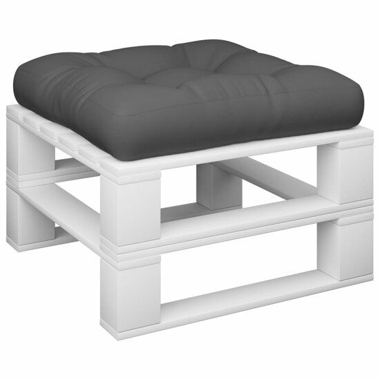 Palletkussen 58x58x10 cm stof antracietkleurig