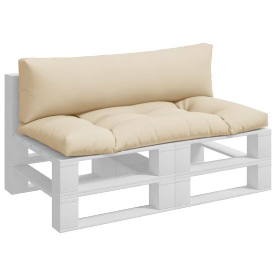 Palletkussens 2 st stof beige