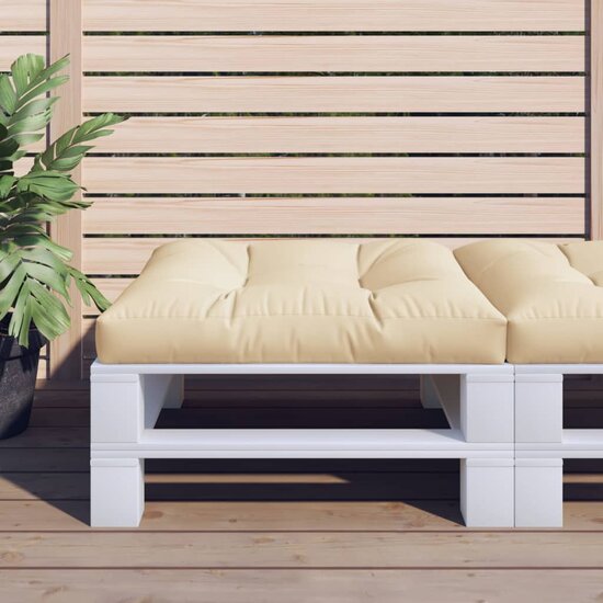 Palletkussen 70x70x12 cm beige