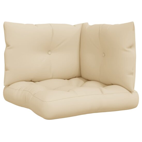 Palletkussens 3 st stof beige