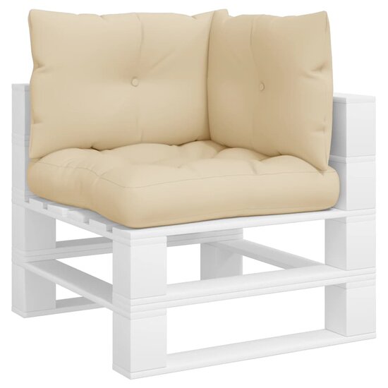 Palletkussens 3 st stof beige