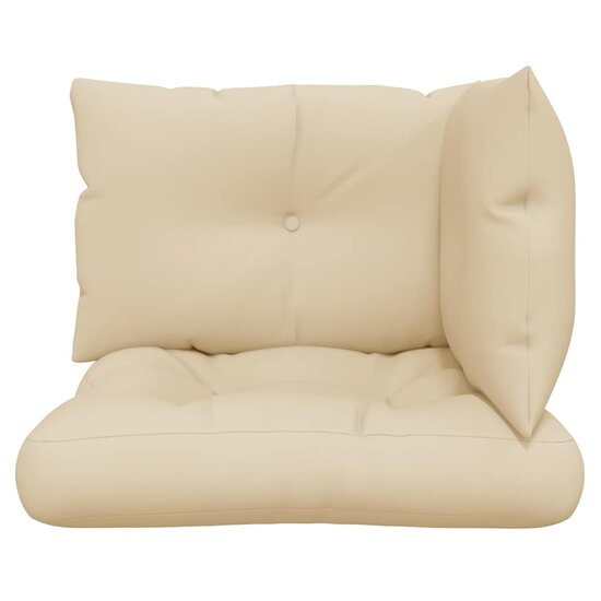 Palletkussens 3 st stof beige