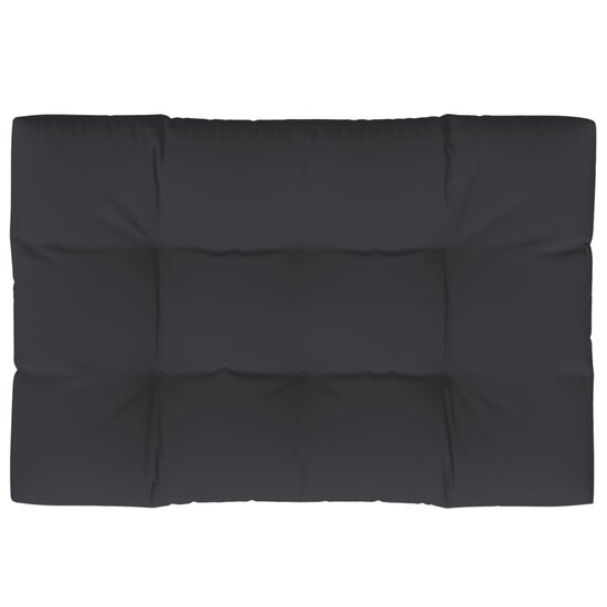 Palletkussen 120x80x12 cm stof zwart