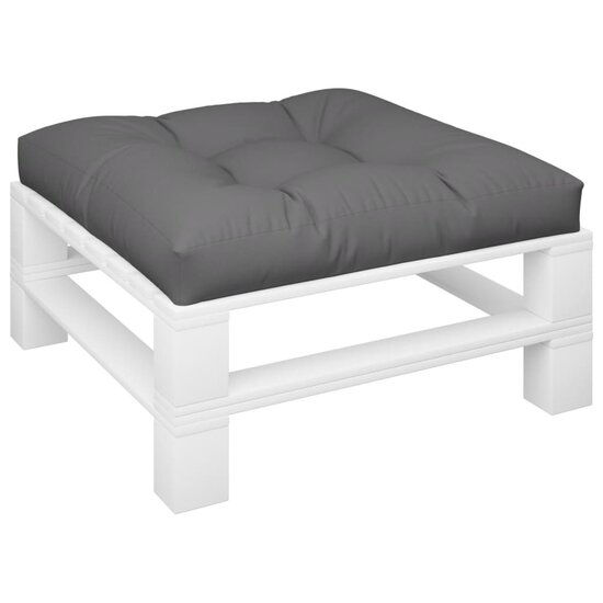 Palletkussen 80x80x12 cm stof grijs
