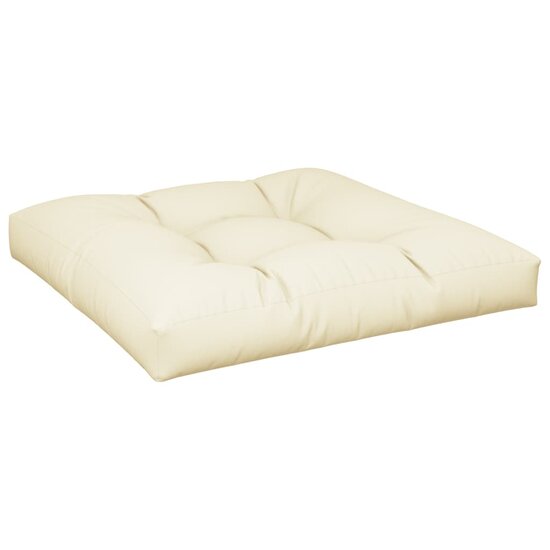 Palletkussen 80x80x12 cm stof cr&egrave;mekleurig