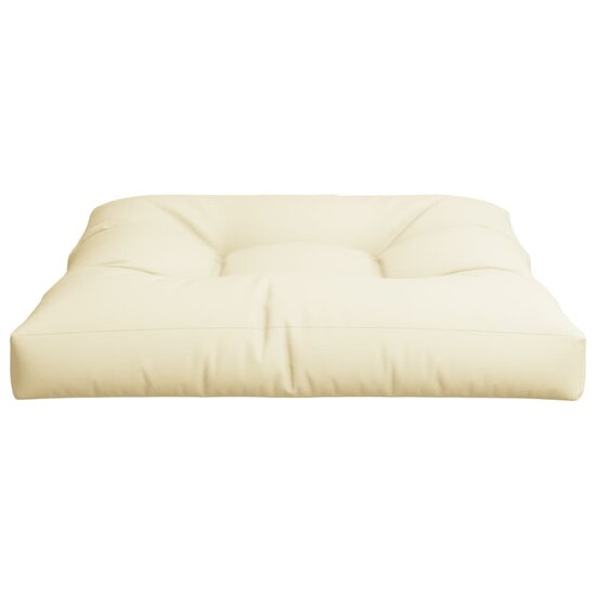 Palletkussen 80x80x12 cm stof cr&egrave;mekleurig