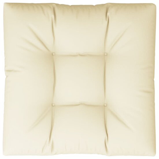 Palletkussen 80x80x12 cm stof cr&egrave;mekleurig