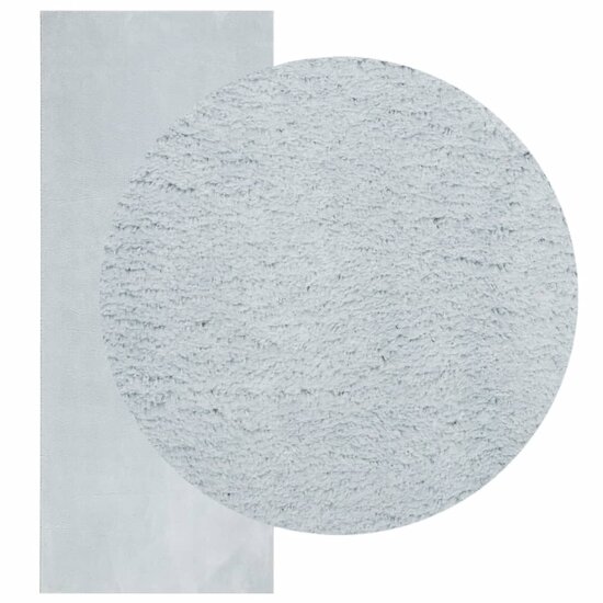 Vloerkleed HUARTE laagpolig zacht wasbaar 80x200 cm blauw