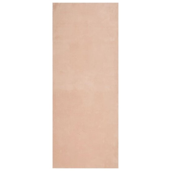 Vloerkleed HUARTE laagpolig zacht wasbaar 80x200 cm roze