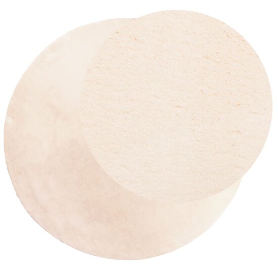 Vloerkleed HUARTE laagpolig zacht wasbaar &Oslash; 80 cm beige