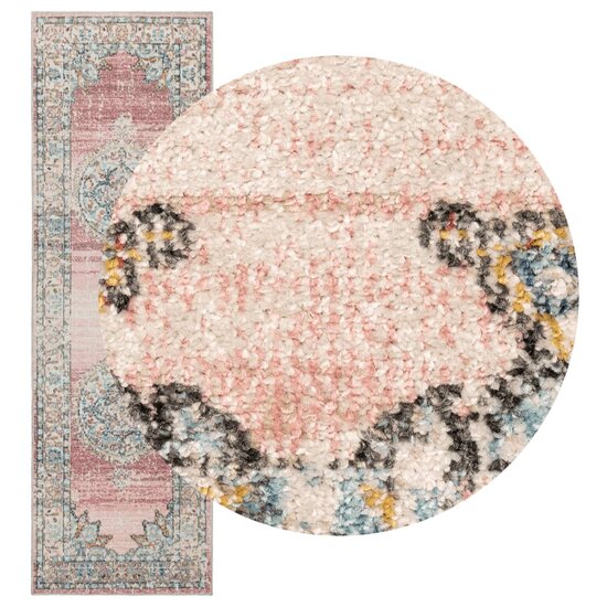 Vloerkleed ARBIZU binnen en buiten vintage stijl 80x250 cm