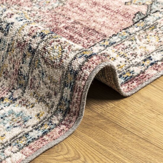 Vloerkleed ARBIZU binnen en buiten vintage stijl 80x250 cm