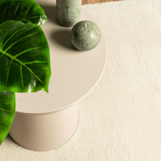 Vloerkleed HUARTE laagpolig zacht wasbaar 60x110 cm cr&egrave;me