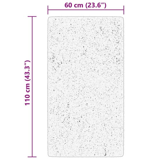Vloerkleed HUARTE laagpolig zacht wasbaar 60x110 cm cr&egrave;me