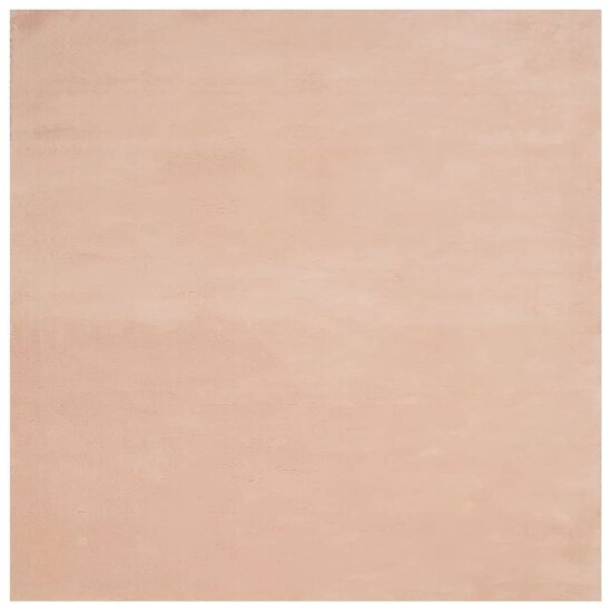 Vloerkleed HUARTE laagpolig zacht wasbaar 160x160 cm roze