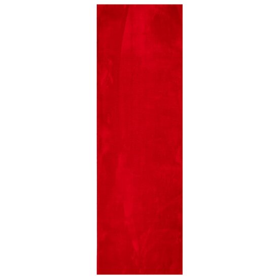Vloerkleed HUARTE laagpolig zacht wasbaar 80x250 cm rood