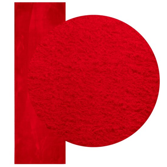 Vloerkleed HUARTE laagpolig zacht wasbaar 80x250 cm rood
